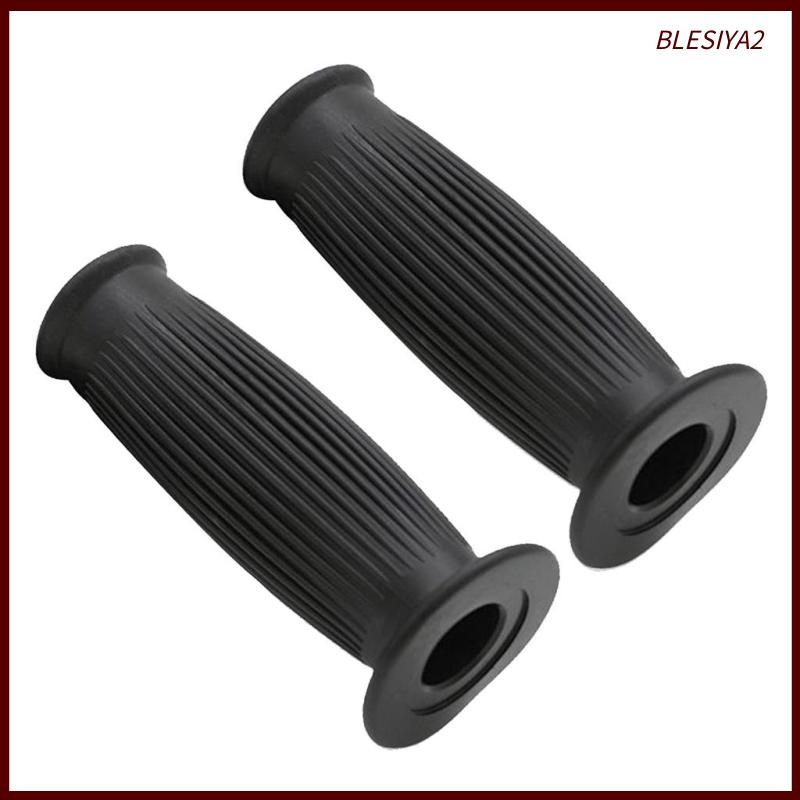 Vỏ Bọc Tay Lái Xe Máy Bằng Cao Su Màu Đen Kiểu Retro 22 / 24MM Blesiya2