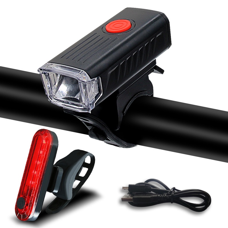 Bộ đèn xe đạp MOSOWORLD gắn phía trước và sau sạc USB chống nước
