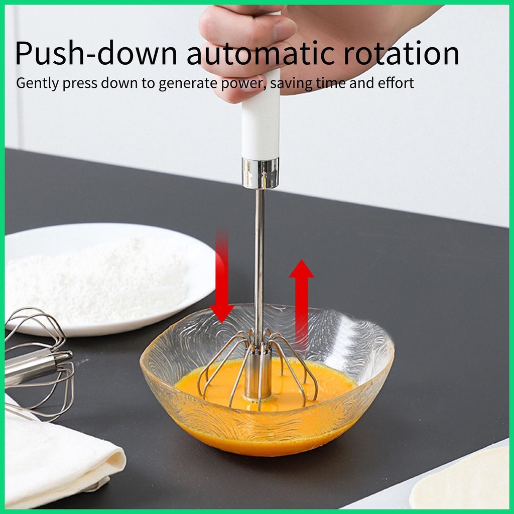 Dụng Cụ Đánh Trứng / Sữa Bột Bằng Thép Không Gỉ Chống Trượt Tiện Dụng Cho Gia Đình