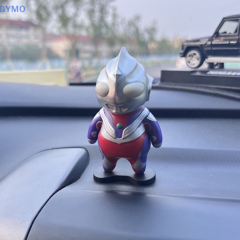 Mô Hình Nhân Vật Ultraman Tiga Obesity Bằng PVC Kích Thước 9cm Trang Trí Xe Hơi
