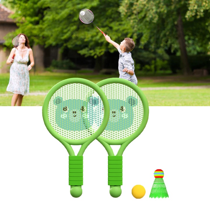 KidsFitness Vợt Cầu Lông Trẻ Em Bộ Đồ Chơi Trọng Lượng Nhẹ Cho Bé Trai Gái 3‑7 Tuổi Trong Nhà Ngoài Trời