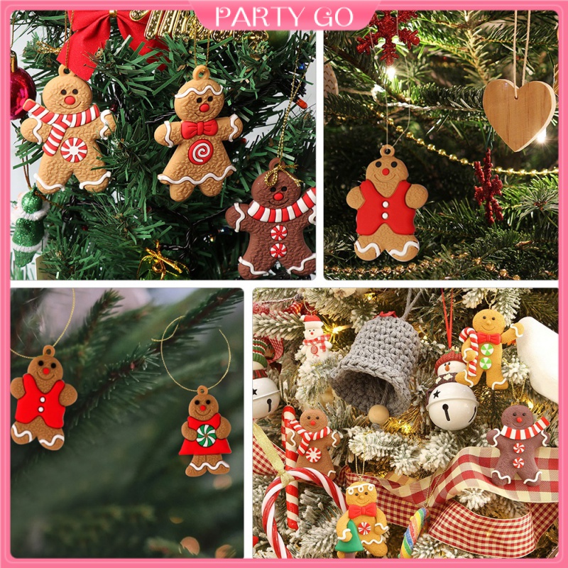 Set 18 Bánh Gừng Nhân Tạo Trang Trí Tiệc Giáng Sinh