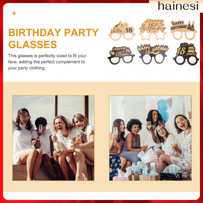 Set 6 Cặp Kính Mát 18th 40th Phong Cách Hipster Dành Cho Nam