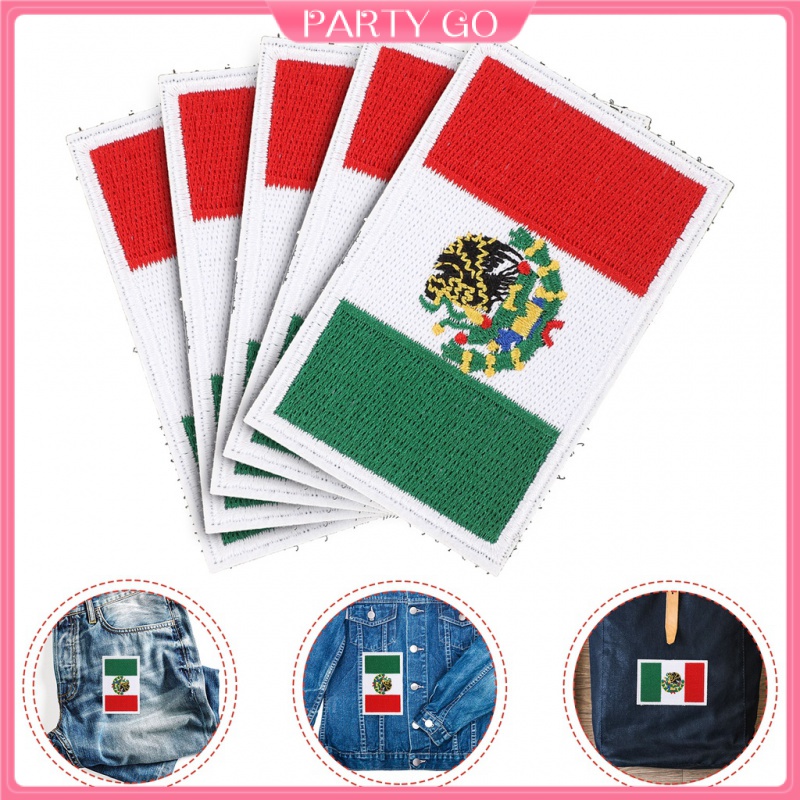 Bộ 5 Sticker Ủi Thêu Hoạ Tiết Mexico