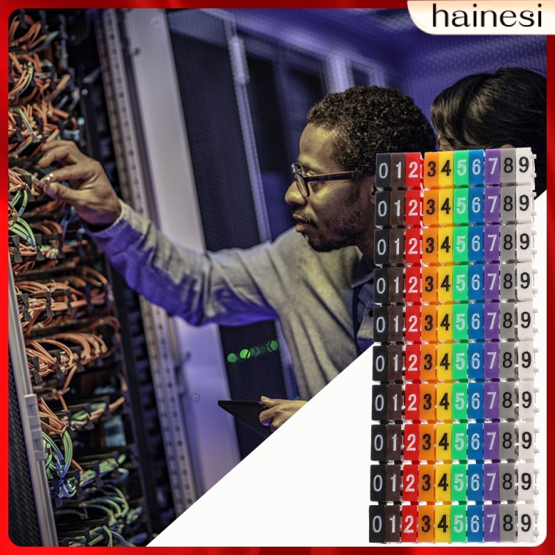 Set 100 Nhãn Đánh Dấu Dây Cáp Nhiều Màu Sắc Tiện Dụng