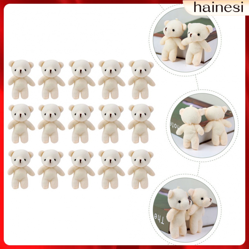 Set 18 Móc Khóa Hình Gấu Bông Mềm Mại Dễ Thương