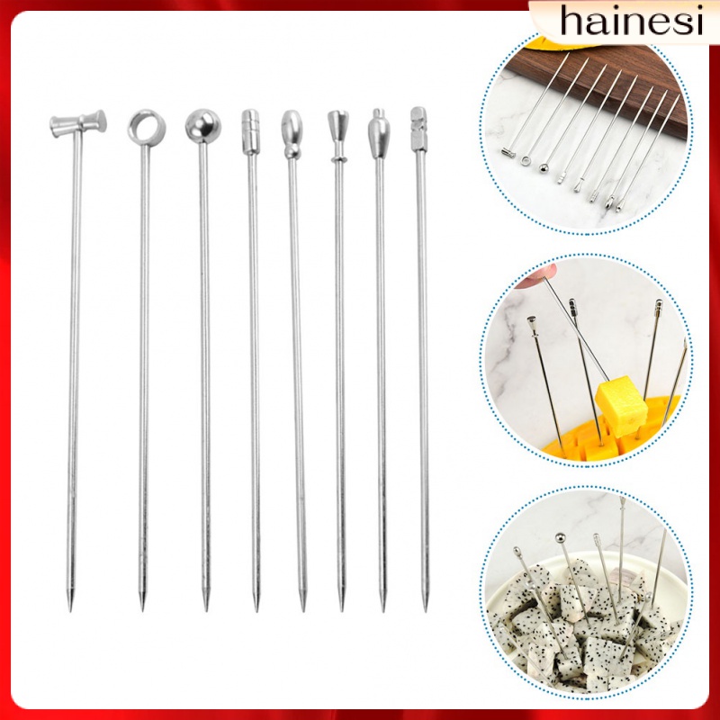 Set 8 Que Khuấy Bằng Thép Không Gỉ Làm Bánh Sandwich