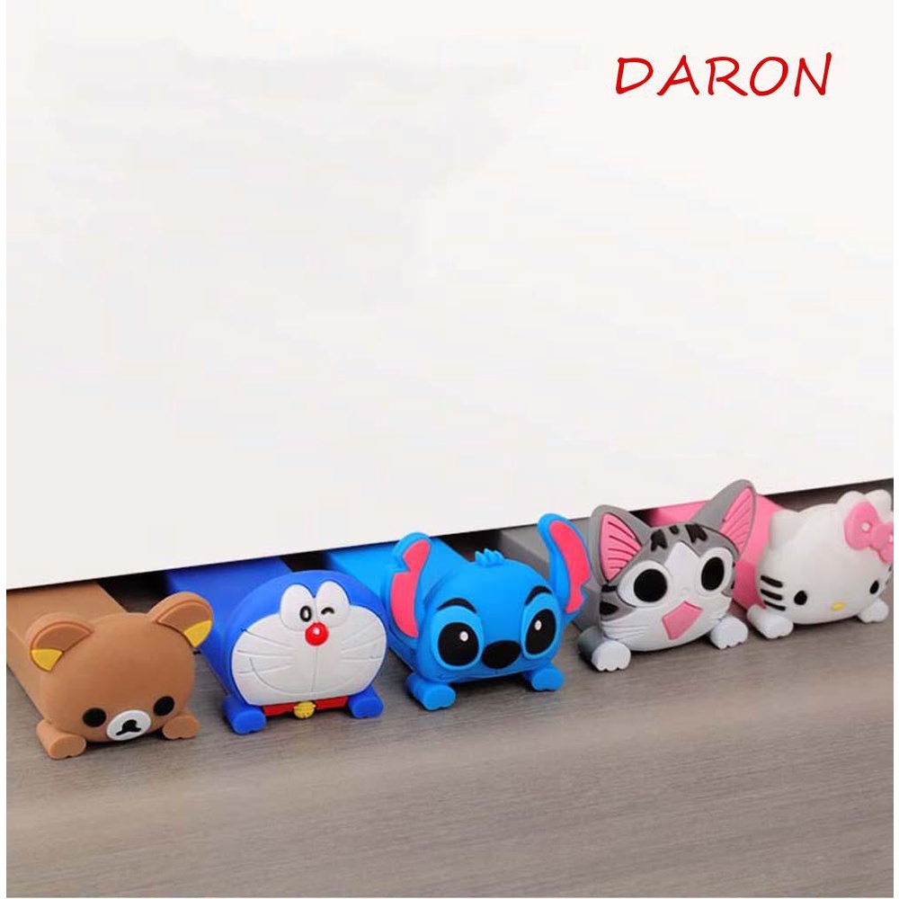 Miếng Chặn Cửa Chống Kẹt Tay Hình Gấu Hoạt Hình Bảo Vệ An Toàn Cho Trẻ Em