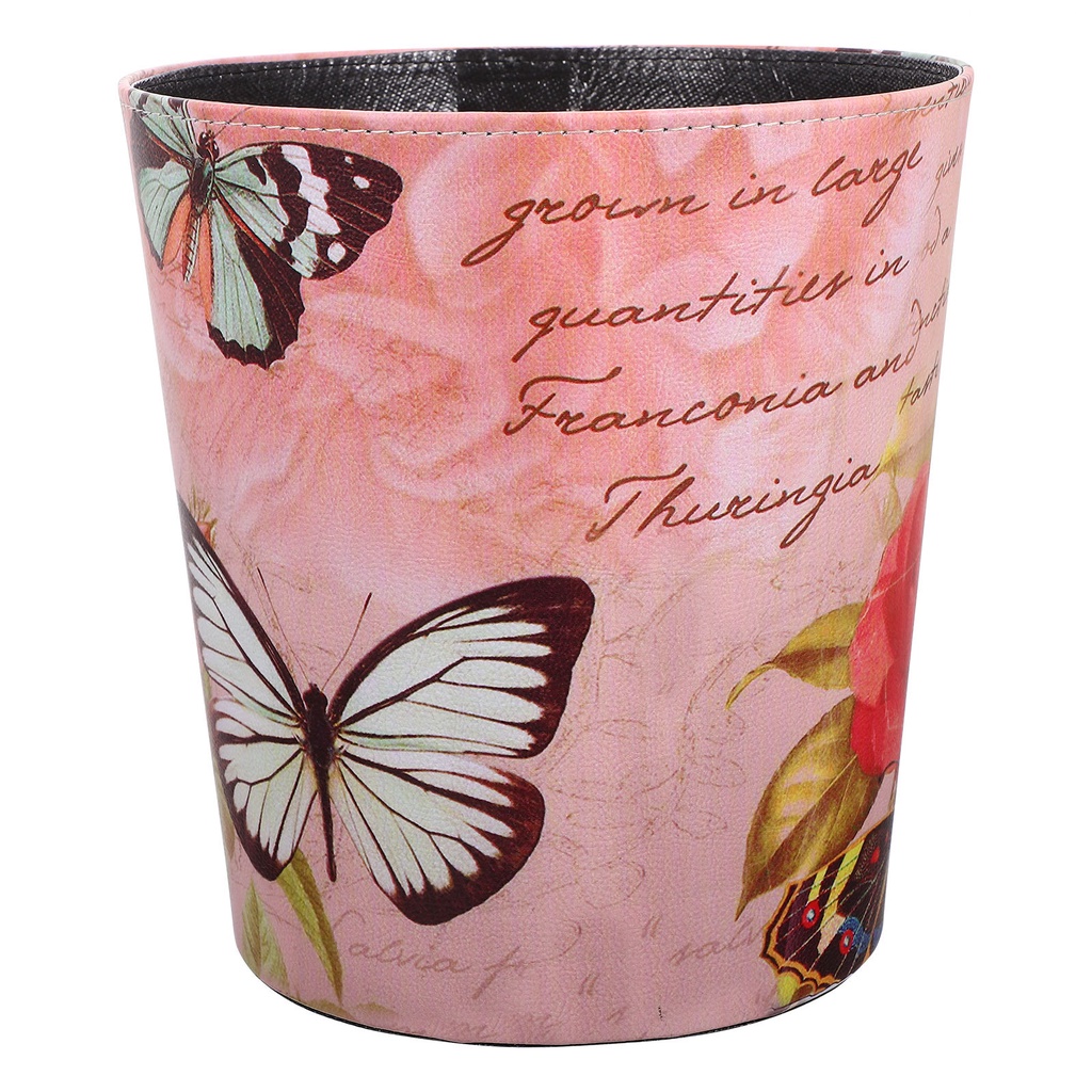 Thùng Đựng Rác Bằng Nhựa Cỡ Lớn Có Nắp Da 25X19.5CM Tiện Dụng Cho Gia Đình / Văn Phòng