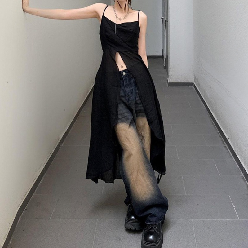 Áo Hai Dây Nhún Bèo Cổ Chữ V Màu Sắc Đơn Giản Thời Trang Cho Nữ