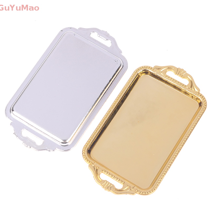 Bộ 2 Khay Trà Mini Bằng Nhựa Dùng Trang Trí Nhà Búp Bê