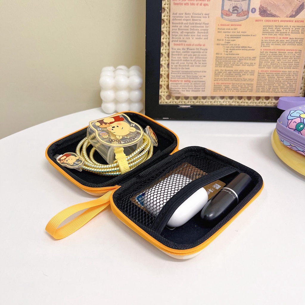 Túi Đựng Băng Vệ Sinh / Thẻ / Tai Nghe Mini Họa Tiết Hoạt Hình Phong Cách Hàn Quốc Cho Nữ