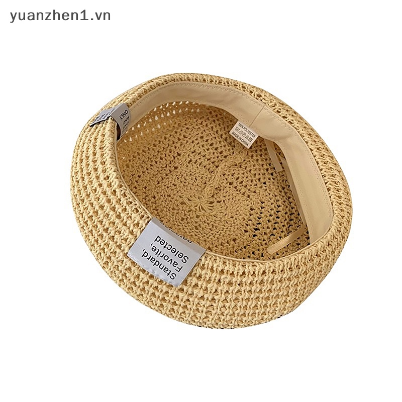 Zhen Ins Mũ Nồi Màu Trơn Phong Cách Họa Sĩ Vintage Thời Trang Xuân Hè Dành Cho Nam Nữ VN