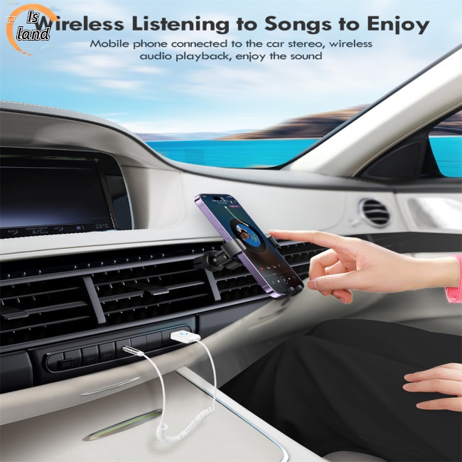 Bộ Chuyển Đổi Âm Thanh Aux Bluetooth 5.0 3.5mm Đa Năng Cho Xe Hơi