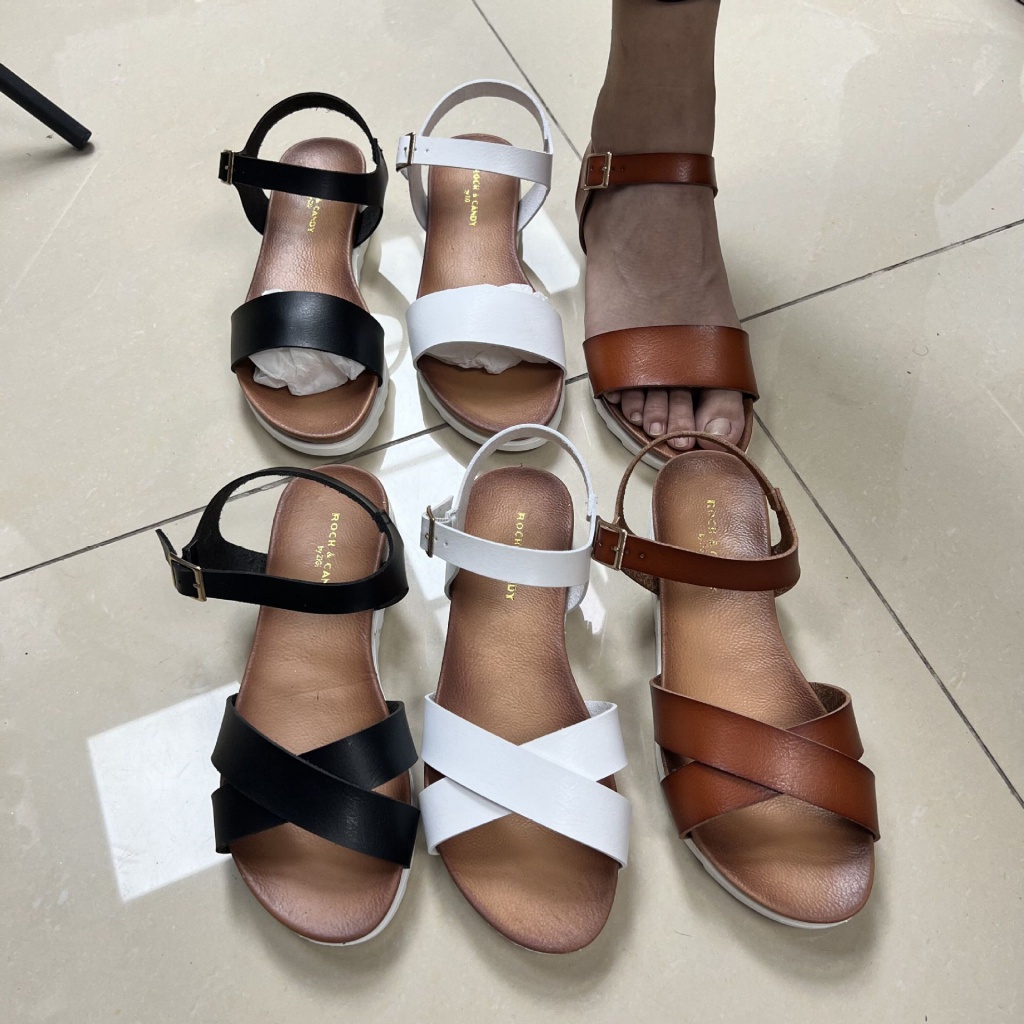 Giày Sandal Da Thật Đế Mềm Thoải Mái Cho Nữ