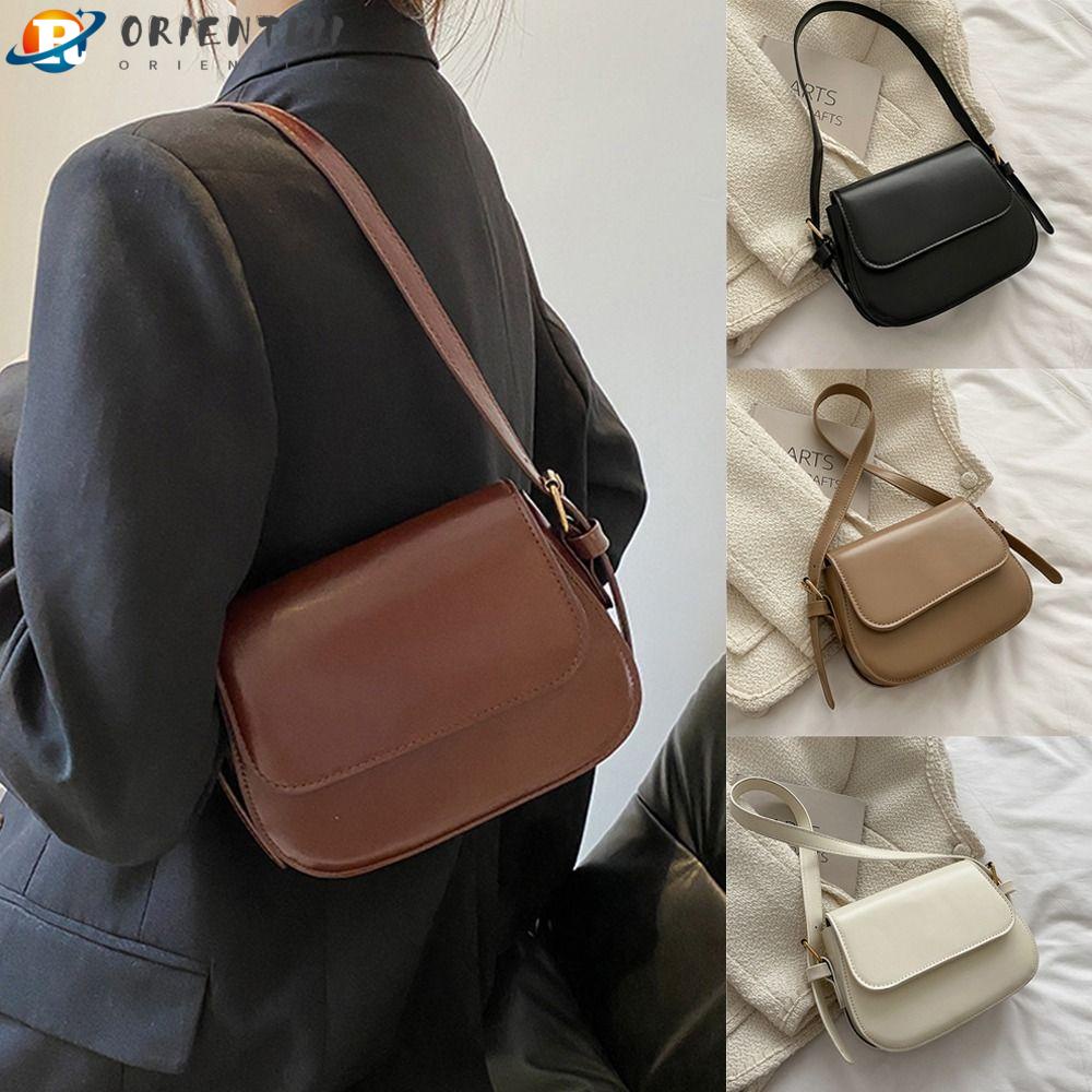 Túi Đeo Chéo Da PU Màu Trơn Hiệu Orentlii Thời Trang