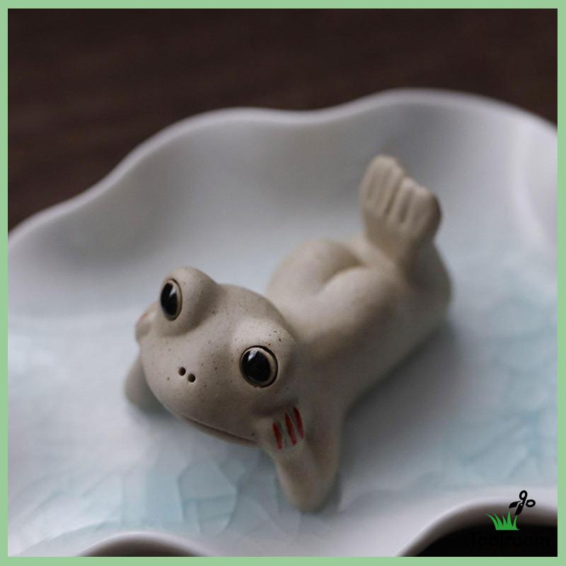 Mô Hình Tượng Ếch Thú Cưng Cỡ Nhỏ Bằng Gốm Thanh Lịch