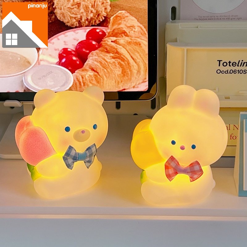 Đèn Ngủ Để Bàn Hình Gấu Hoạt Hình 3D Sáng Tạo