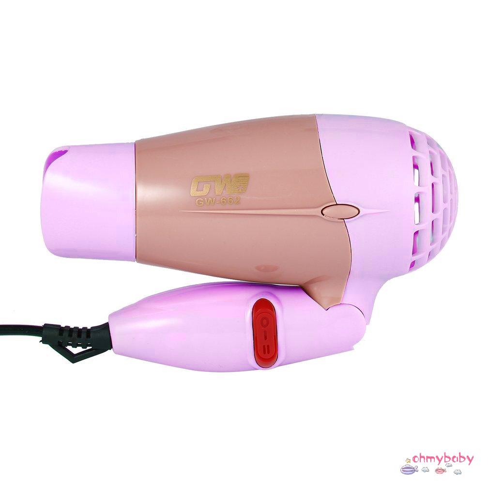 [OMB] Mini Di Động Tay Cầm Có Thể Gập Lại Máy Sấy Tóc 1000W Nhỏ Gọn Thổi Gió Nóng Tiếng Ồn Thấp Tuổi Thọ Cho Du Lịch Ngoài Trời [Z/14]