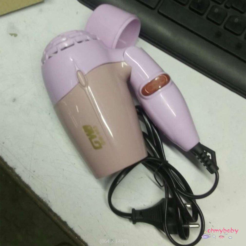 [OMB] Mini Di Động Tay Cầm Có Thể Gập Lại Máy Sấy Tóc 1000W Nhỏ Gọn Thổi Gió Nóng Tiếng Ồn Thấp Tuổi Thọ Cho Du Lịch Ngoài Trời [Z/14]