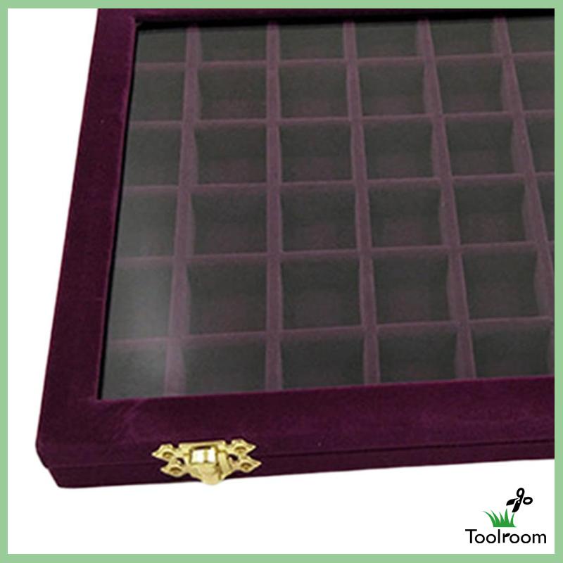 Giá Đỡ Trưng Bày Trang Sức Bằng Nhung 12 / 12 Ngăn