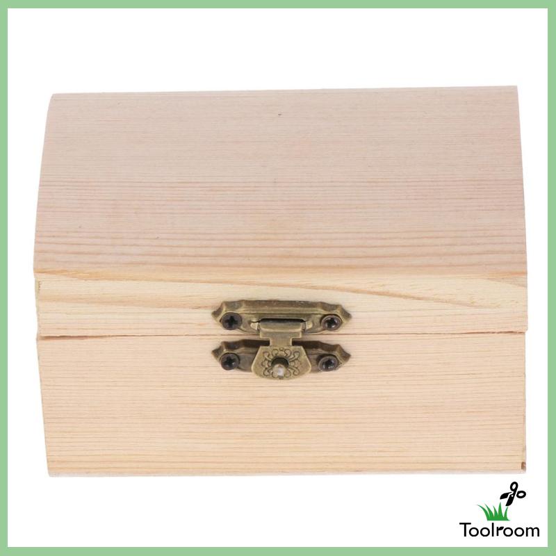 Hộp Đựng Trang Sức Bằng Gỗ Trơn Kiểu Retro