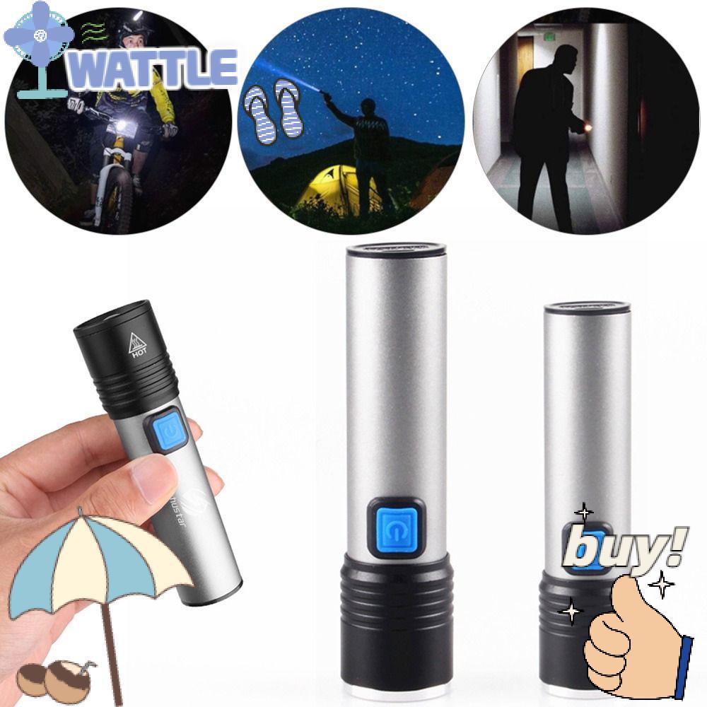 Đèn Pin LED USB Mini Chống Thấm Nước Có Thể Sạc Lại Tiện Dụng