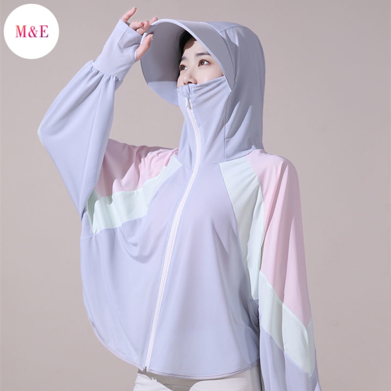 M &amp; E Áo Khoác Cardigan Chống Nắng Tia Cực Tím Phong Cách Mới Mùa Hè 2023 Bằng Lụa Lạnh Chống Tia Cực Tím Dành Cho Bạn Nữ Mặc Ngoài Trời
