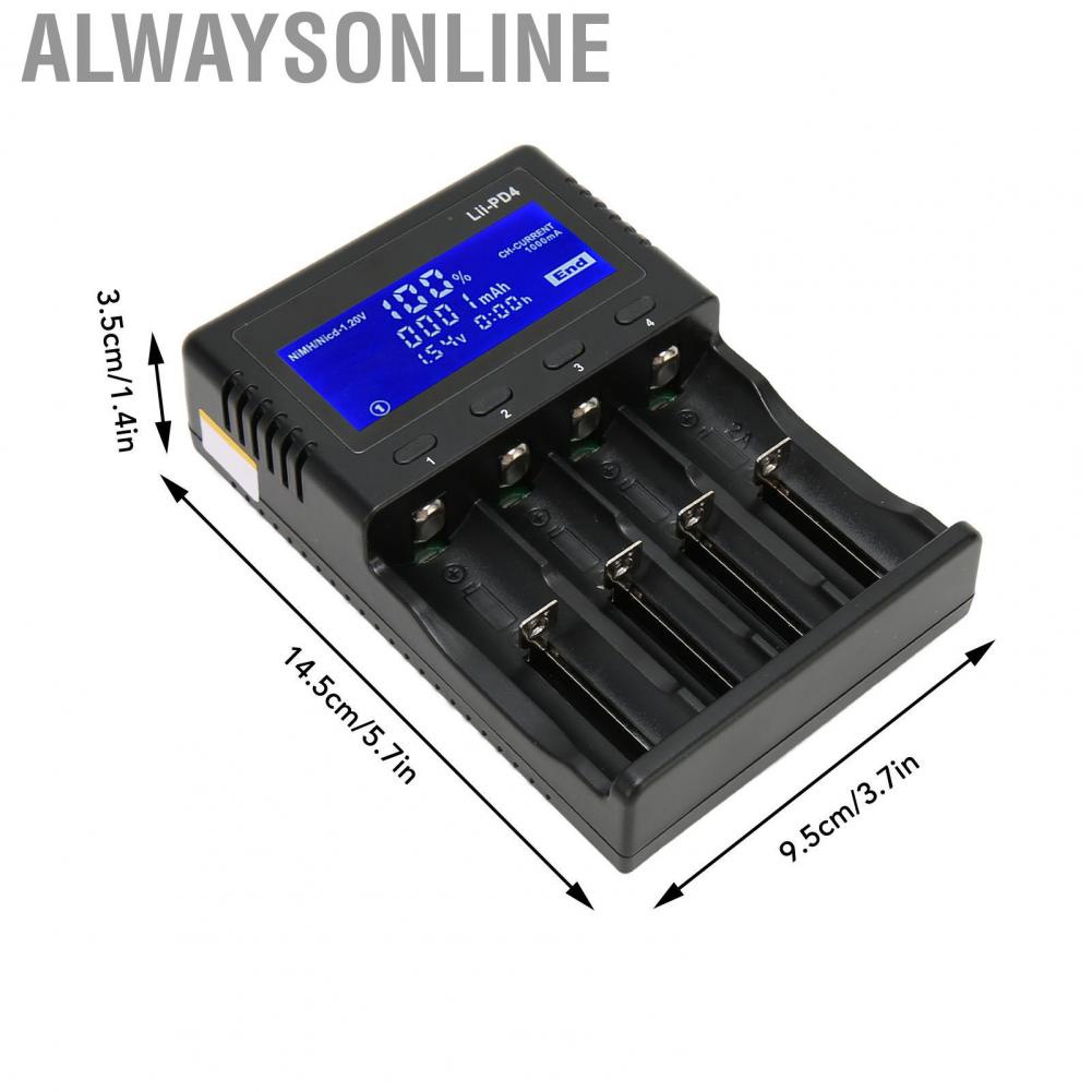 Alwaysonline High Safety Wide Compatibility Digital Display Universal  AC110-240V DC12V for Ni MH Cd