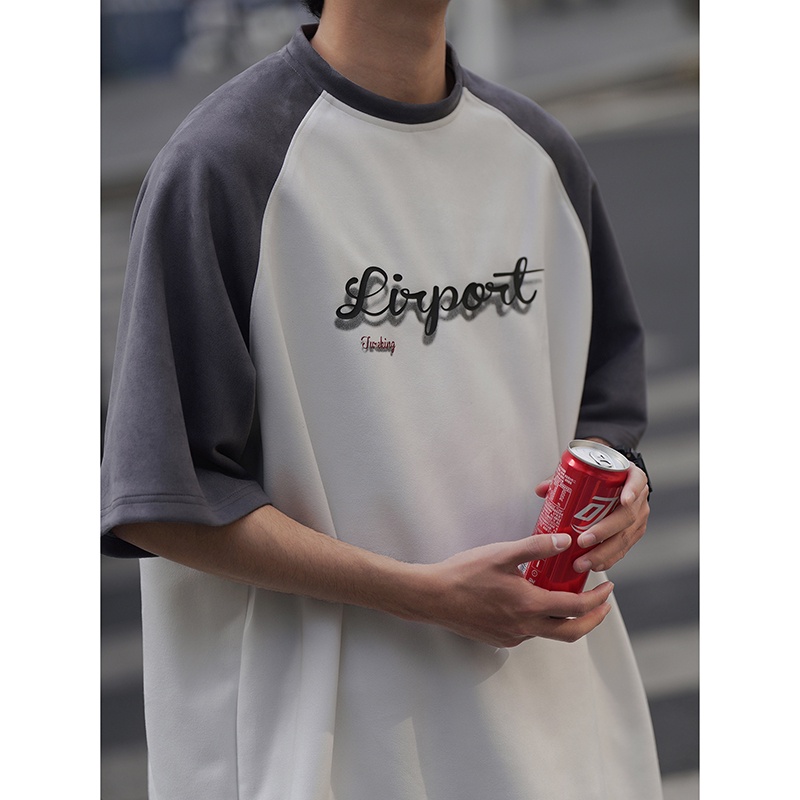 Áo Thun Cotton Tay Lửng Phong Cách Đường Phố Mỹ Thời Trang Mùa Hè 260g Dành Cho Nam