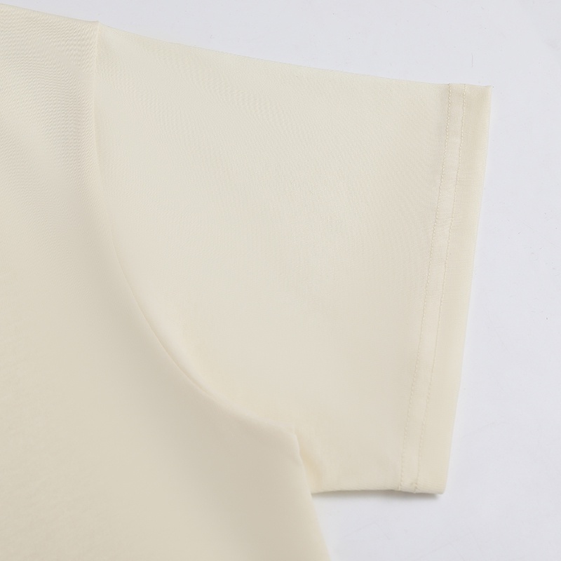 Áo Thun Tay Ngắn G-u88c-c &amp; - Thời Trang Đường Phố Mới 2023SS Hai Vòng Nhẫn Đôi Màu Đỏ Và Xanh Dương Giản Dị