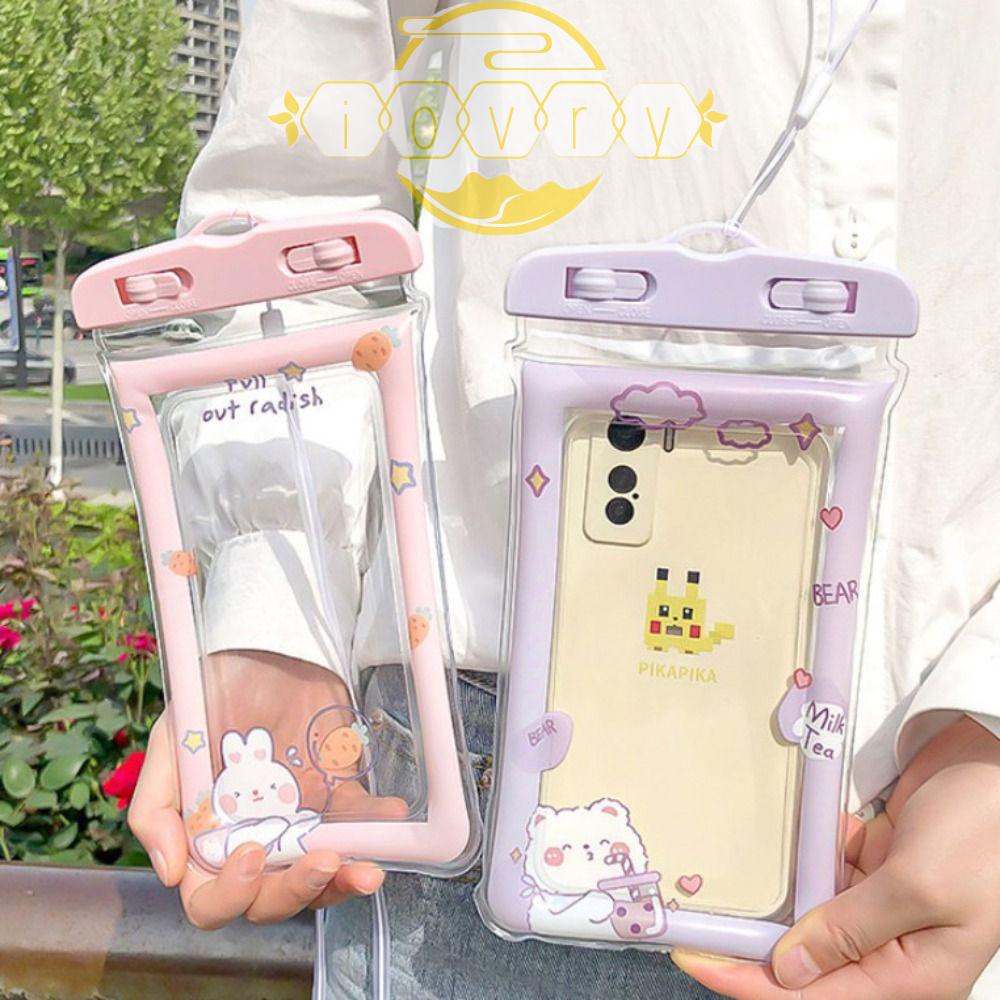 Túi Đựng Điện Thoại Chống Nước Mưa Họa Tiết Hoạt Hình Dễ Thương