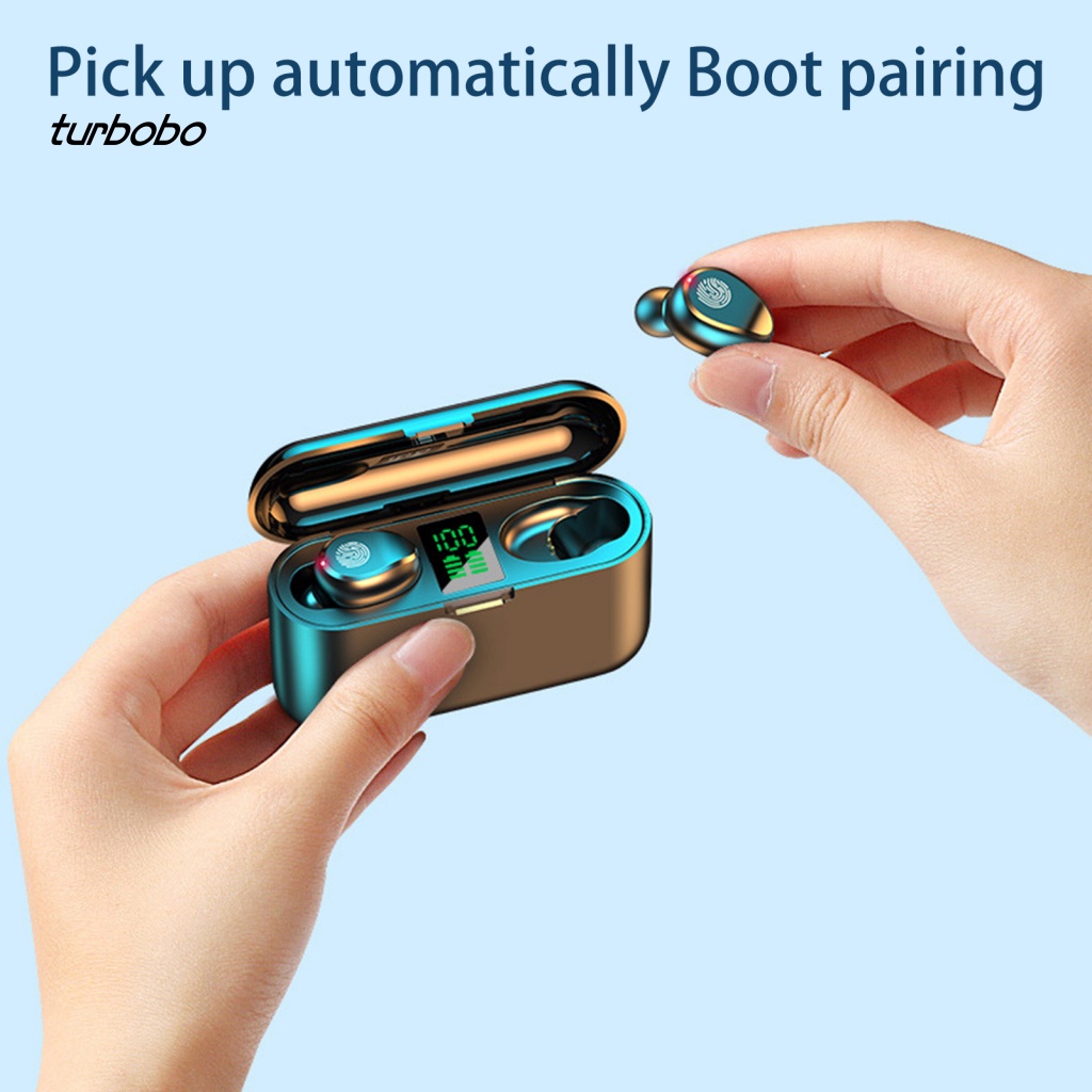 Tai Nghe Nhét Tai Bluetooth 5.1 Không Dây Cảm Ứng turbobo F9-13B Điện Thoại