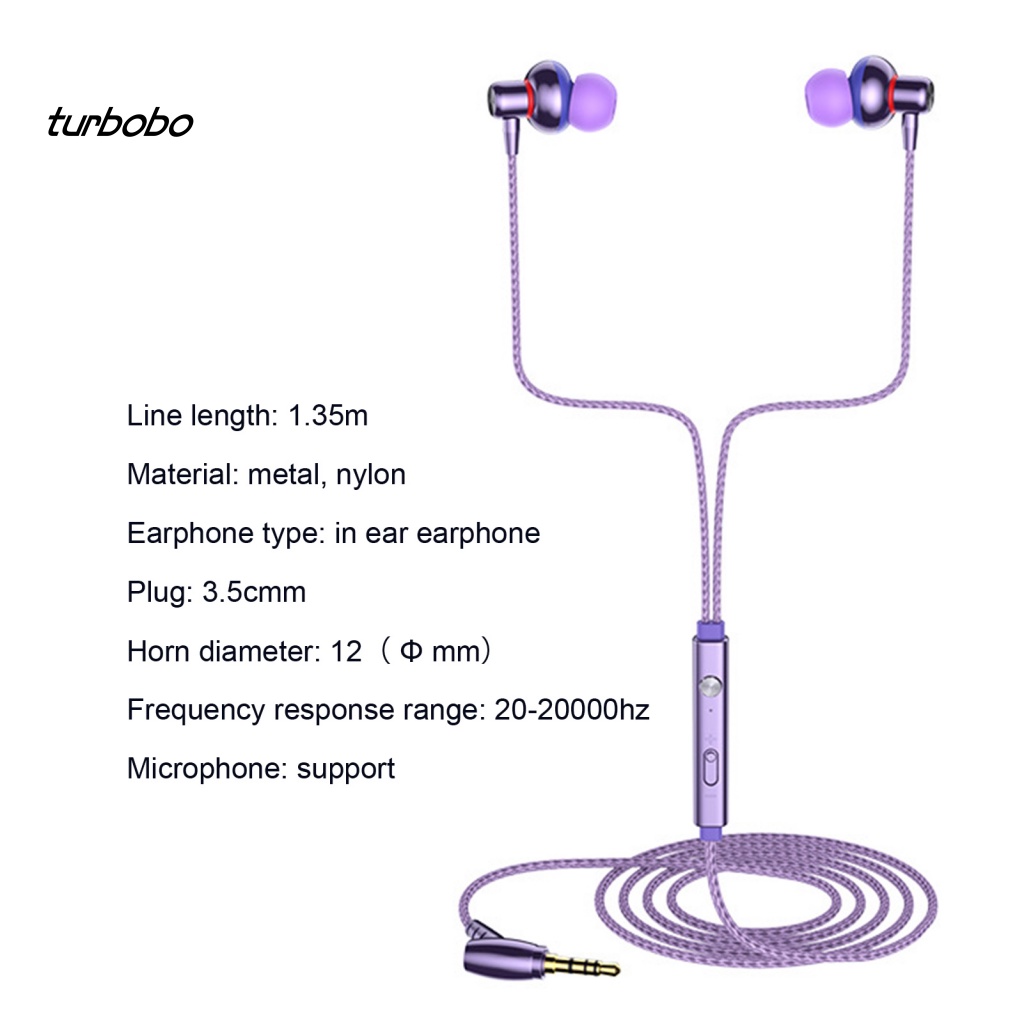 Tai Nghe Nhét Tai Jack 3.5mm Bass Trầm Có Micro Thiết Kế Điều Chỉnh Được Tiện Dụng