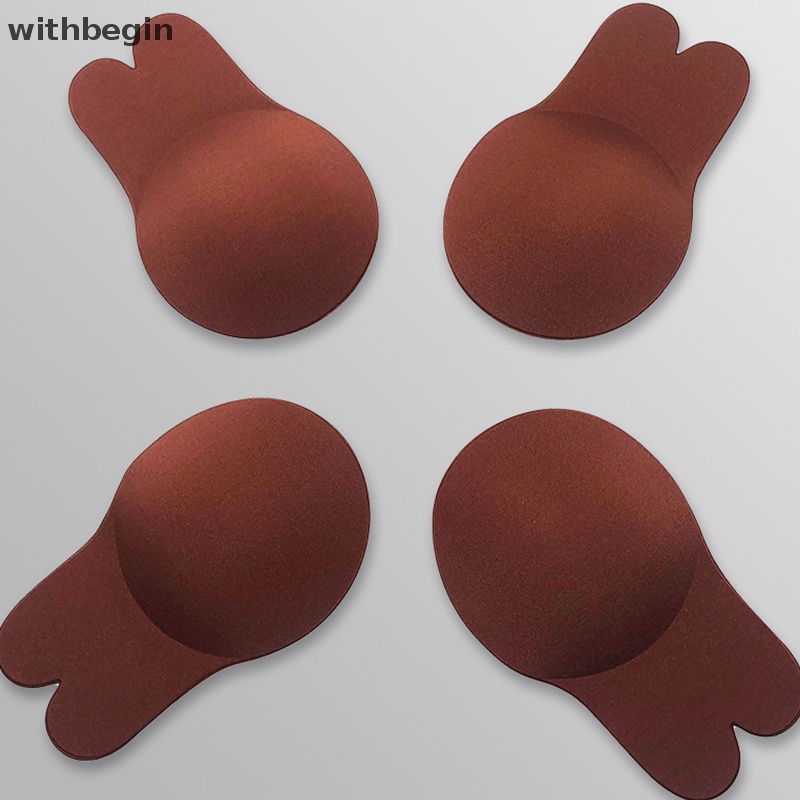 1 Cặp Miếng Silicone Dán Nâng Ngực Không Dây Tái Sử Dụng Được Hình Tai Thỏ
