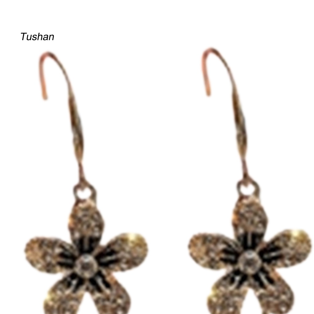 1 Đôi Bông Tai Tua Rua Hình Hoa Phong Cách Hàn Quốc Dành Cho Cô Dâu