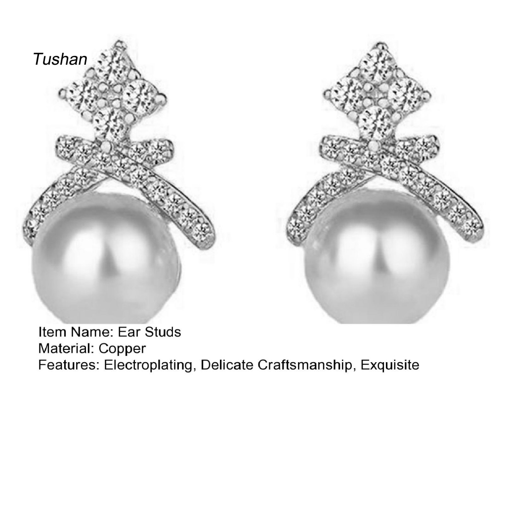 1 Đôi Bông Tai Hình Vương Miện Đính Đá Zircon Giả Thời Trang