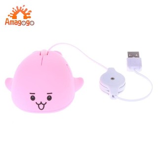 [Sunnimix3] Chuột Quang USB Cuộn Có Dây Thu Gọn Cho Laptop Màu Xanh Dương