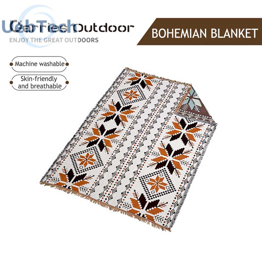 Thảm Trải Sofa Chống Ẩm Họa Tiết Thổ Cẩm Phong Cách Bohemian