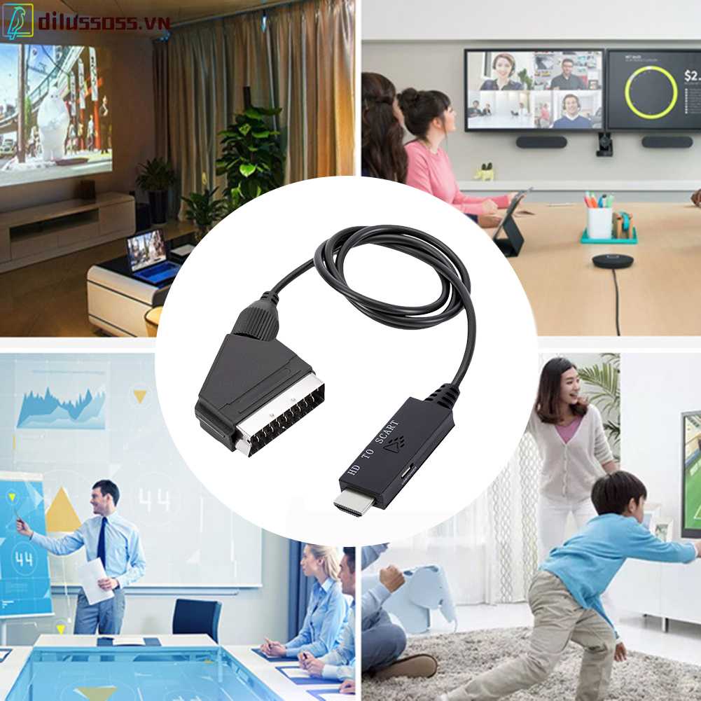 Cáp Chuyển Đổi Âm Thanh / Video HDMI Sang Scart Chuyên Dụng