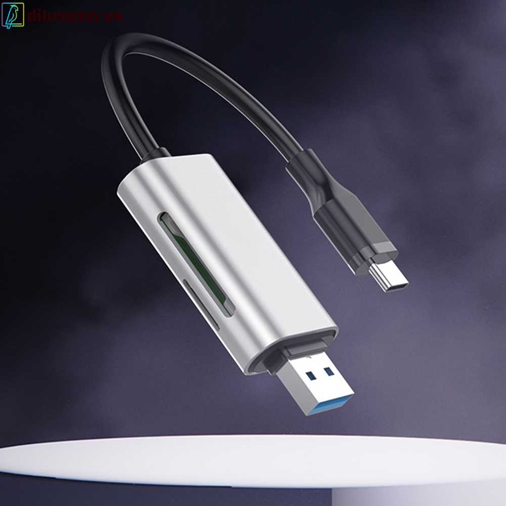 Đầu ĐọC Thẻ Nhớ 2TB USB / Type-C 2 Trong 1 Chuyên DụNg Cho Laptop