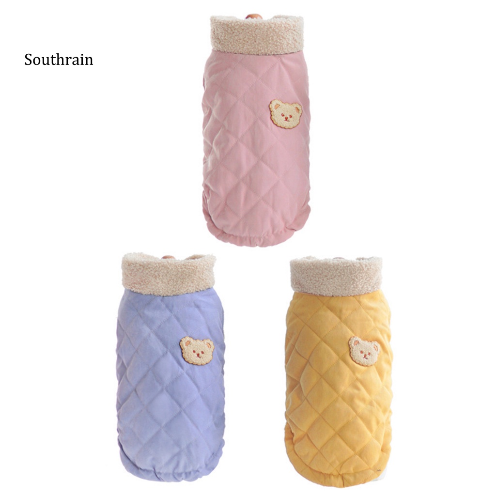 Áo Khoác Cotton Mềm Mại In Họa Tiết Gấu Hoạt Hình Đáng Yêu Dành Cho Cún Cưng