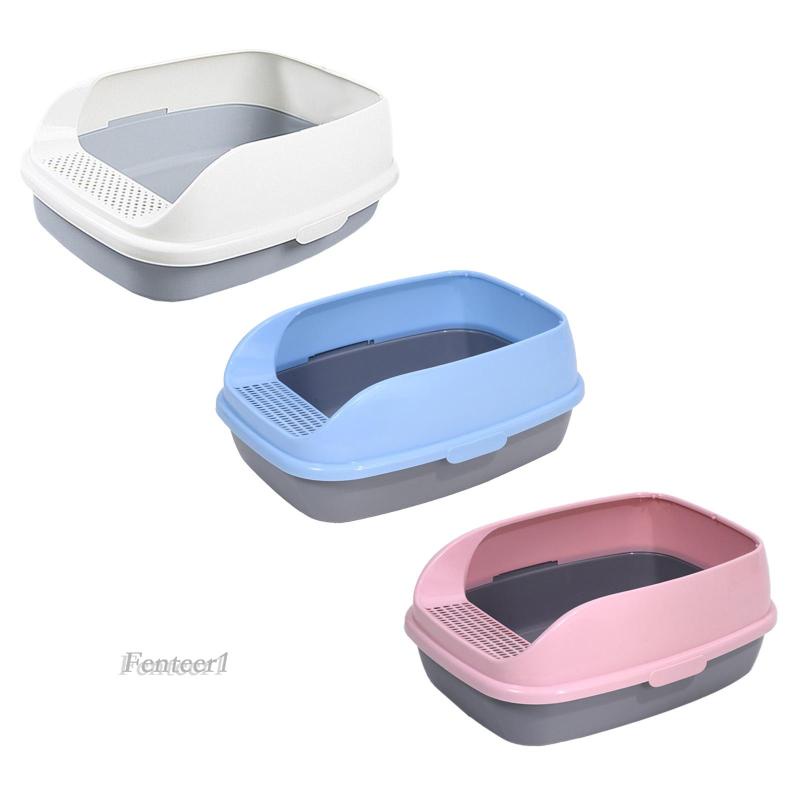 [Fenteer1] Hộp Cát Lớn Chống Văng Nước Cho Mèo