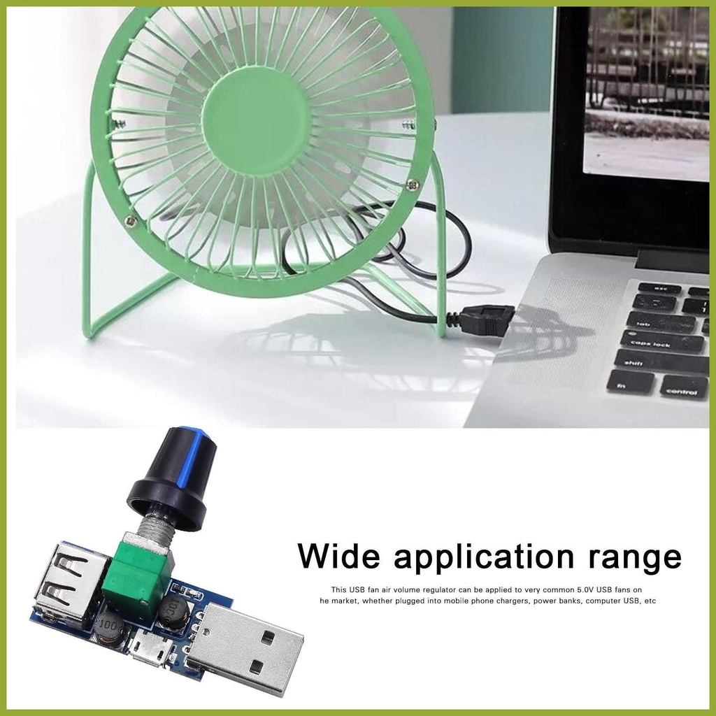 Công Tắc Điều Khiển Tốc Độ Quạt USB 5W DC 5V 4-12V Sang 2.5-8V