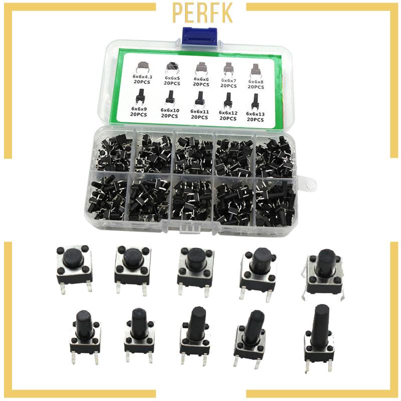 Bộ 200 Nút Công Tắc Nhấn Cho Đèn Pin DIY