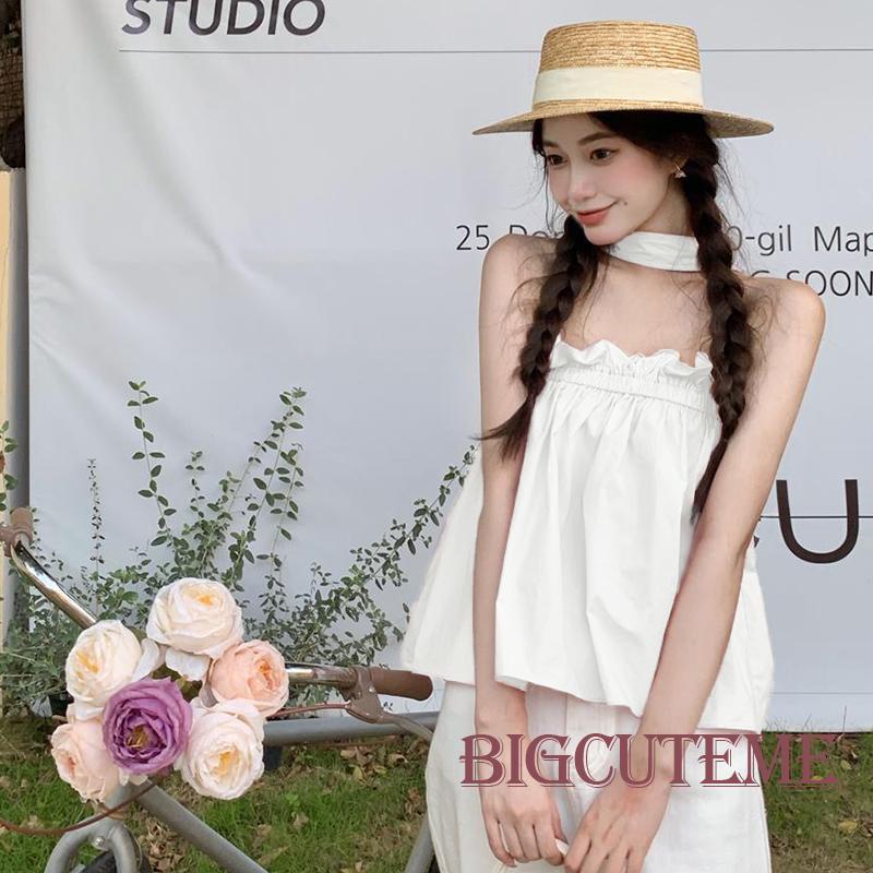 Áo Hai Dây Mùa Hè Màu Trơn Cho Nữ