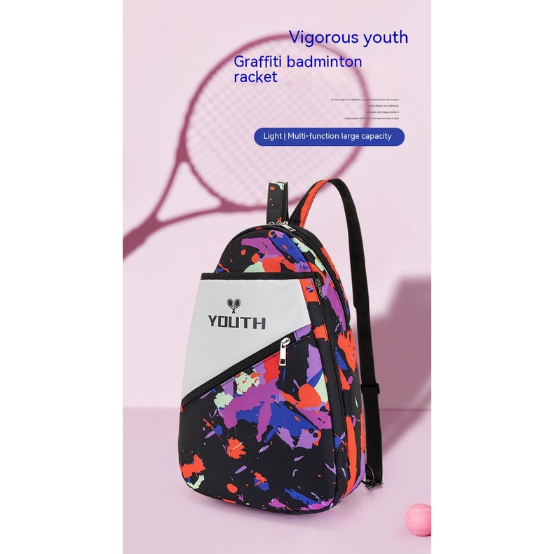Túi Thể Thao Đeo Vai Đựng Vợt Cầu Lông Tennis Thiết Kế Dễ Thương Cho Bé
