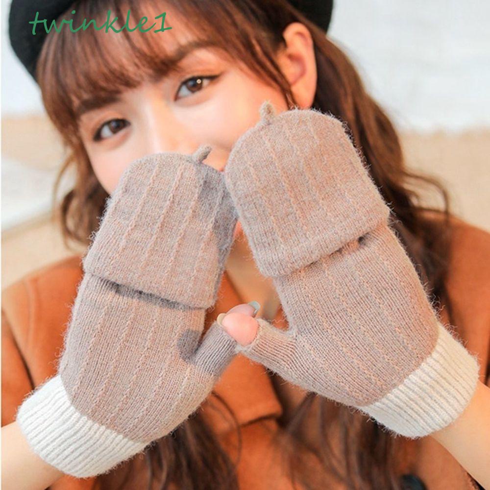 Găng Tay Len Hở Ngón Họa Tiết Giáng Sinh Dễ Thương