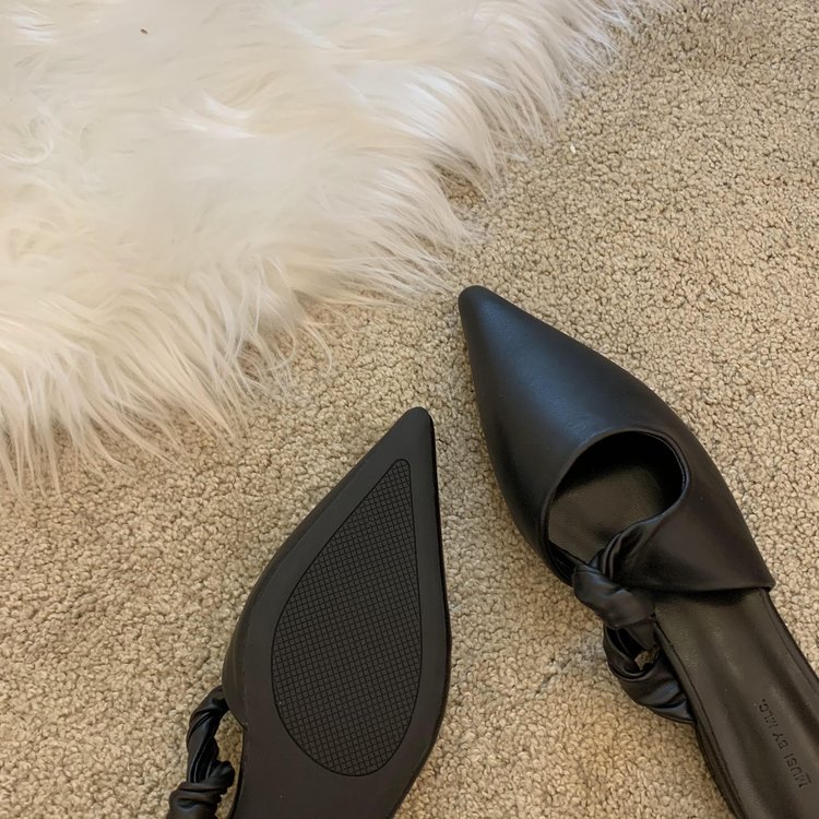 Dép Da PU Mũi Nhọn Phong Cách Hàn Quốc Thanh Lịch Dành Cho Nữ