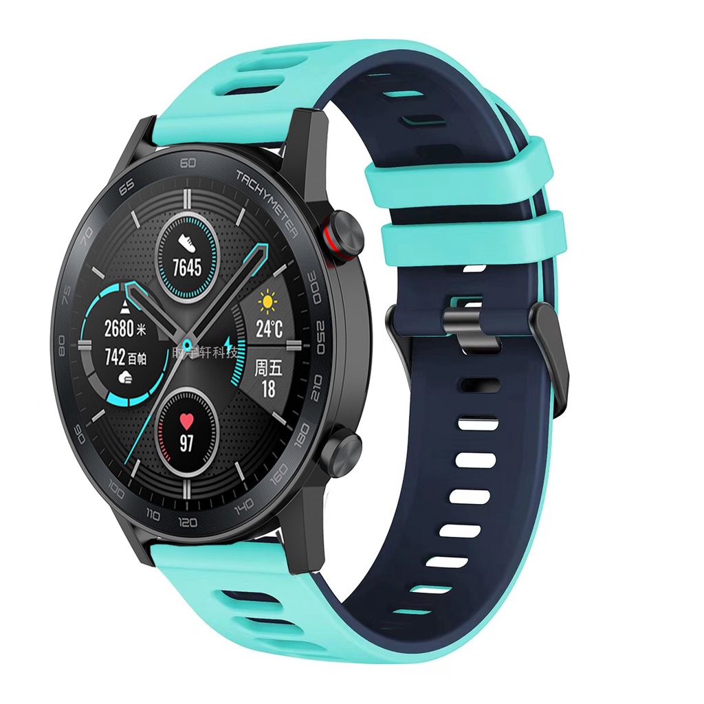 Dây Đeo Thể Thao Bằng Silicone 2 46mm 42mm 20 22mm Cho Đồng Hồ Honor Magic Watch Huawei GT 2 Correa GS3 GS Pro
